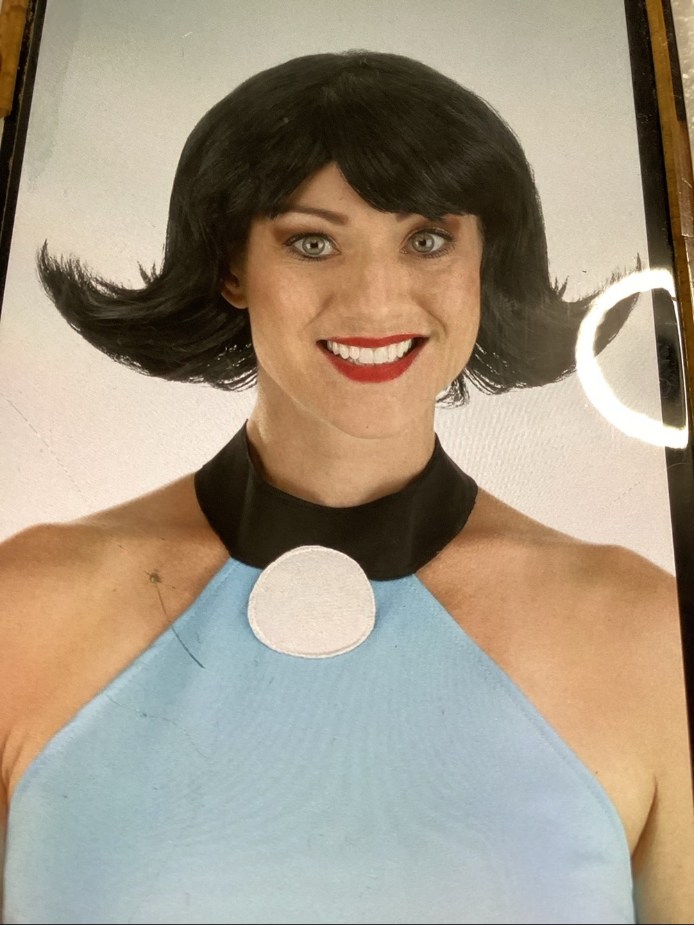 Betty from the Flinstones Women's Black Hair Natural-Look Hairpiece
